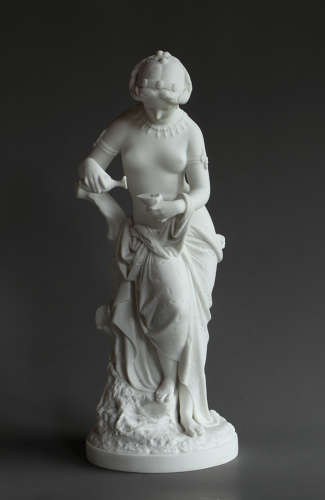 A pair of Parian figures of Pandora and Psyche by Minton