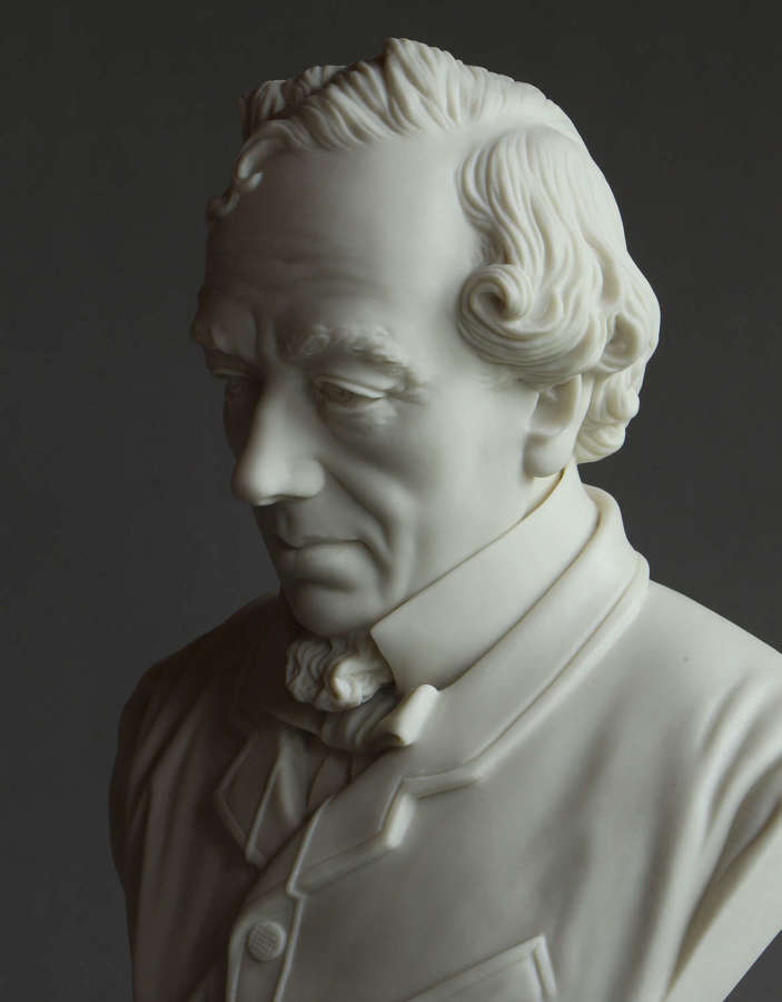 A good Parian bust of Benjamin Disraeli by Robinson and Leadbeater