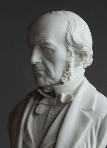 A good Parian bust of William Gladstone by Robinson & Leadbeater