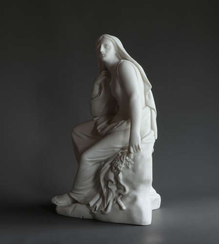 A pair of Minton Parian figures of Comedy and Tragedy