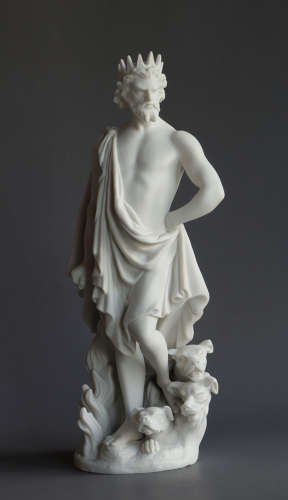 An unusual Parian figure of Hades and Cerberus