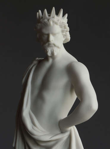 An unusual Parian figure of Hades and Cerberus