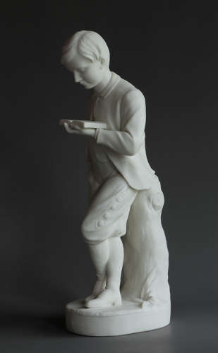 A pair of Copeland Parian figures of Young England and his sister