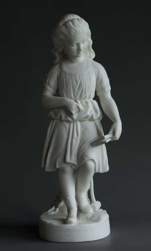 A pair of Copeland Parian figures of Young England and his sister