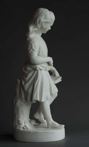 A pair of Copeland Parian figures of Young England and his sister