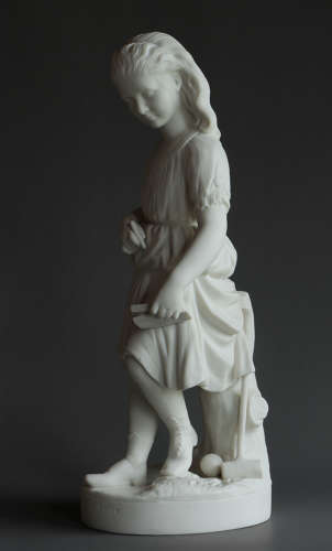 A pair of Copeland Parian figures of Young England and his sister