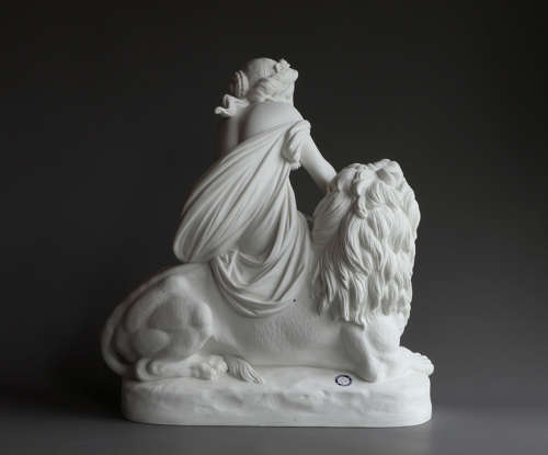 Rare Minton Parian figure 'The Lion in Love'