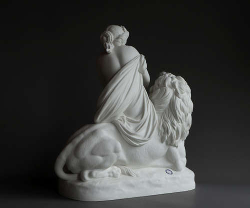 Rare Minton Parian figure 'The Lion in Love'
