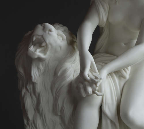 Rare Minton Parian figure 'The Lion in Love'