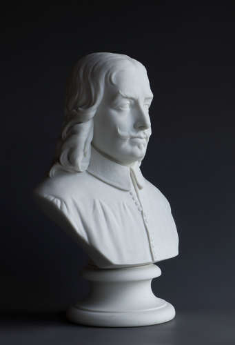 A good large Parian bust of John Bunyan sculpted by Wyon