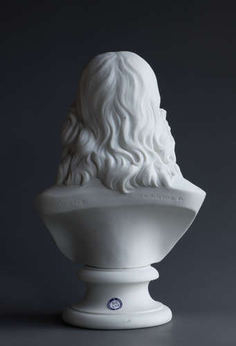 A good large Parian bust of John Bunyan sculpted by Wyon