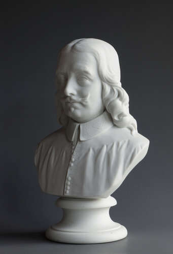 A good large Parian bust of John Bunyan sculpted by Wyon