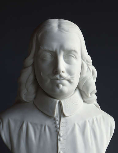 A good large Parian bust of John Bunyan sculpted by Wyon