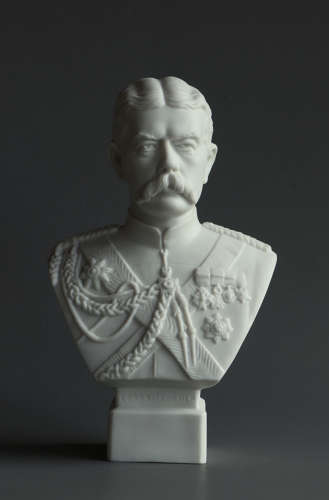 A small Parian bust of Lord Kitchener by Robinson & Leadbeater