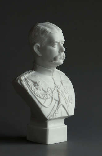 A small Parian bust of Lord Kitchener by Robinson & Leadbeater