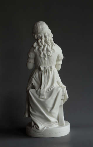 A Copeland Parian figure of “The Pets” or “Girl with Rabbit”