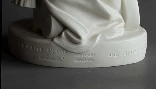 A Copeland Parian figure of “The Pets” or “Girl with Rabbit”