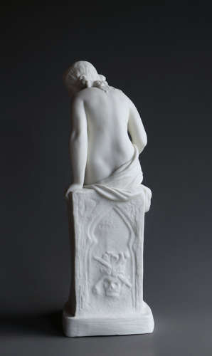 A scarce Parian statue of the water nymph Undine