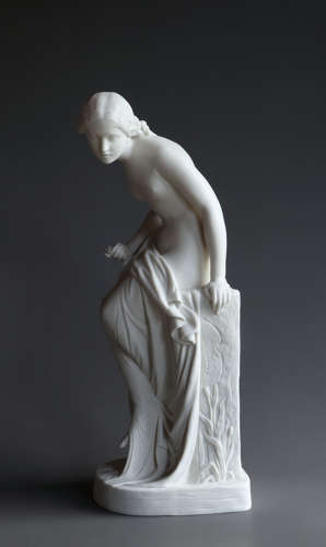 A scarce Parian statue of the water nymph Undine