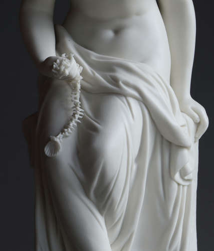 A scarce Parian statue of the water nymph Undine