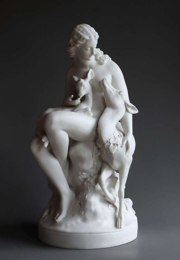 A large Parian figure of a Wood Nymph