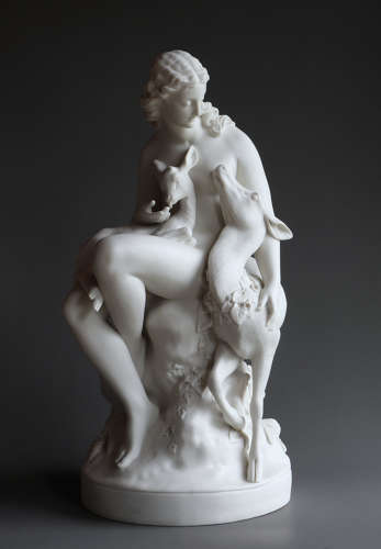 A large Parian figure of a Wood Nymph