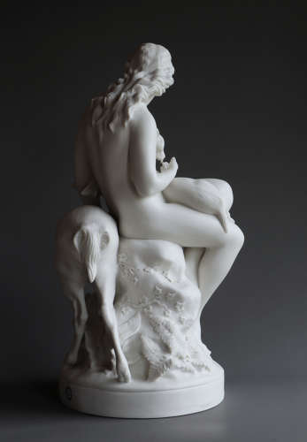 A large Parian figure of a Wood Nymph