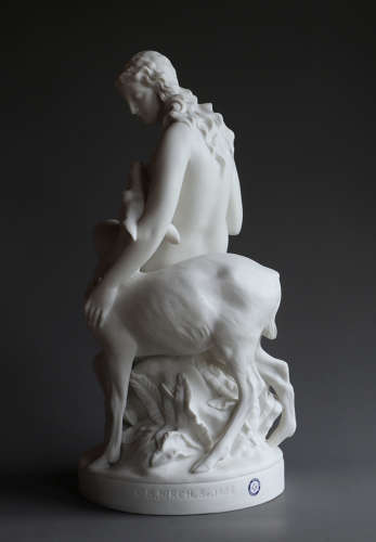 A large Parian figure of a Wood Nymph