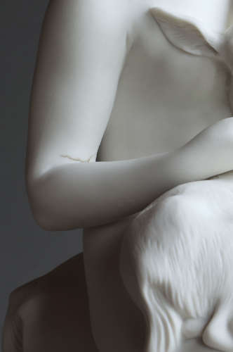 A large Parian figure of a Wood Nymph