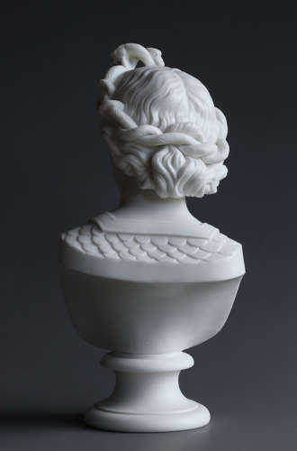 A good Parian bust of War by Worcester