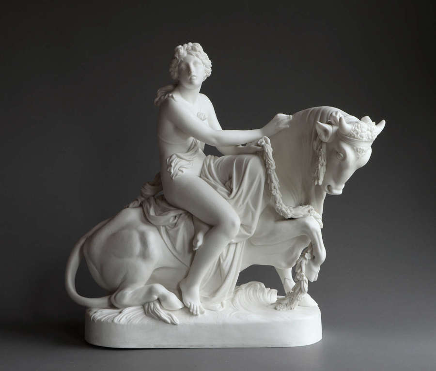 An extremely rare Minton figure of Europa and the Bull