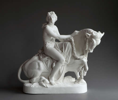 An extremely rare Minton figure of Europa and the Bull