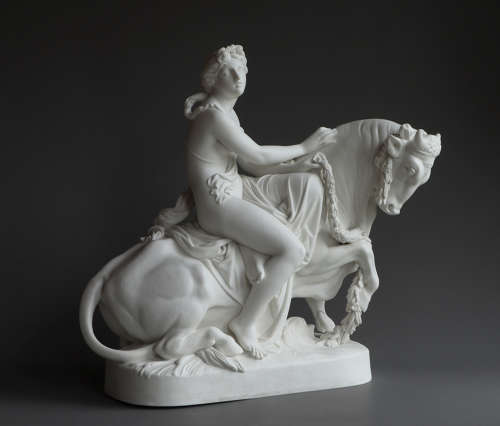 An extremely rare Minton figure of Europa and the Bull