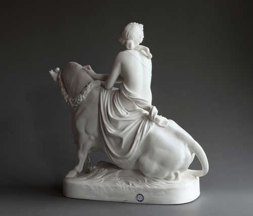 An extremely rare Minton figure of Europa and the Bull
