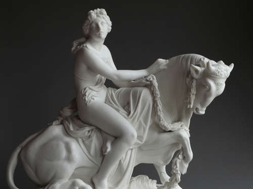 An extremely rare Minton figure of Europa and the Bull