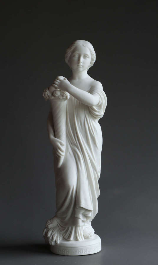 A lovely Minton Parian figure of Princess Louise as Plenty