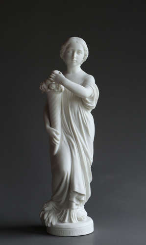 A lovely Minton Parian figure of Princess Louise as Plenty