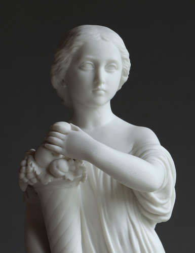 A lovely Minton Parian figure of Princess Louise as Plenty