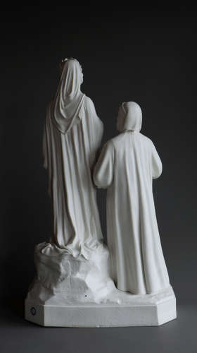 A large Parian group of Dante & Beatrice by Robinson & Leadbeater