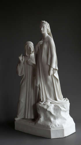 A large Parian group of Dante & Beatrice by Robinson & Leadbeater