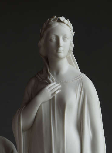 A large Parian group of Dante & Beatrice by Robinson & Leadbeater