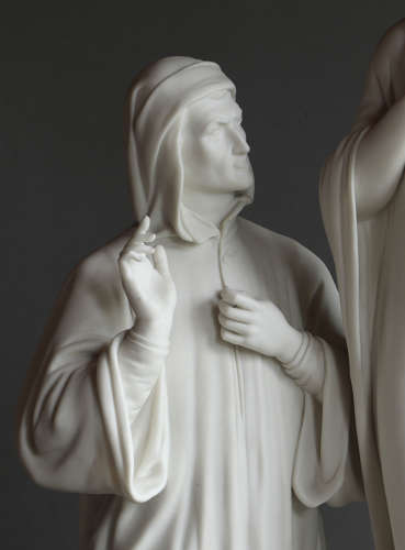A large Parian group of Dante & Beatrice by Robinson & Leadbeater