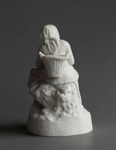 A small Copeland Parian figure of a Fisherwoman