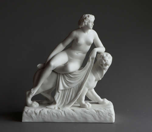 A small Parian figure of Ariadne and the Panther