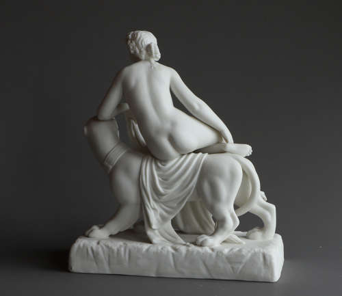 A small Parian figure of Ariadne and the Panther