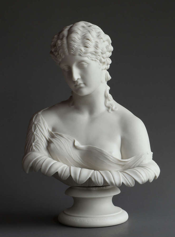 A Parian bust of Clytie, probably by Copeland