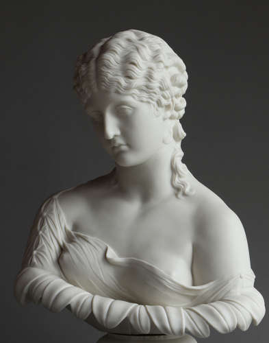 A Parian bust of Clytie, probably by Copeland