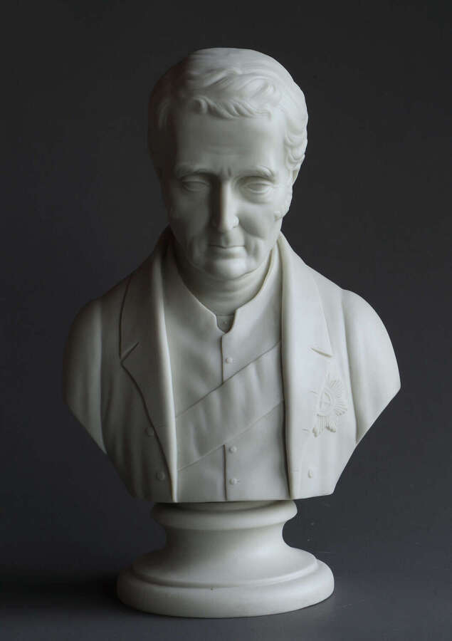 A good Parian bust of the Duke of Wellington