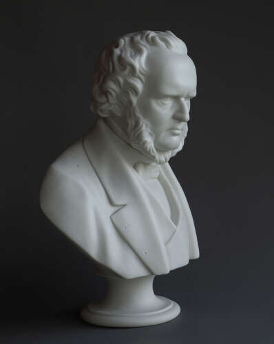 An impressive Adams Parian bust of Lord Derby