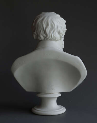 An impressive Adams Parian bust of Lord Derby